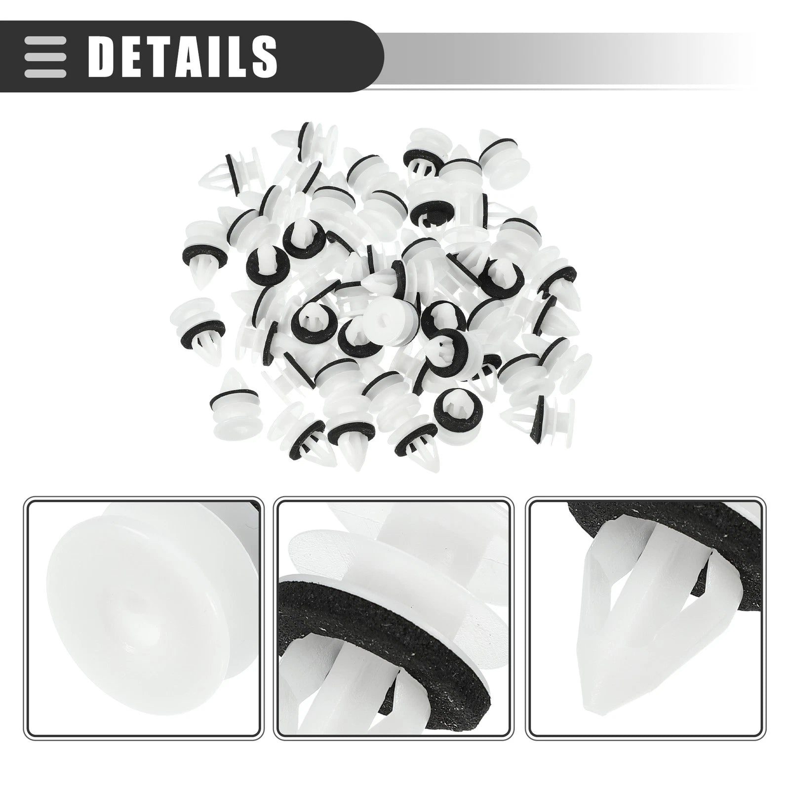 50 Pcs Door Trim Panel Push Clips for Chevrolet (No. 11519031)
