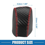 Auto Gear Shifting Knob Cover for Lexus NX250 2022-2023 Black Red Stitching