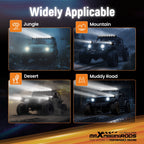 Set of 4 Square LED Light Guards for maXpeedingrods 5" Driving Lights