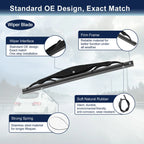 Set of 2 Rear Windshield Wiper Blade Arms for Buick Encore (2012–2016)