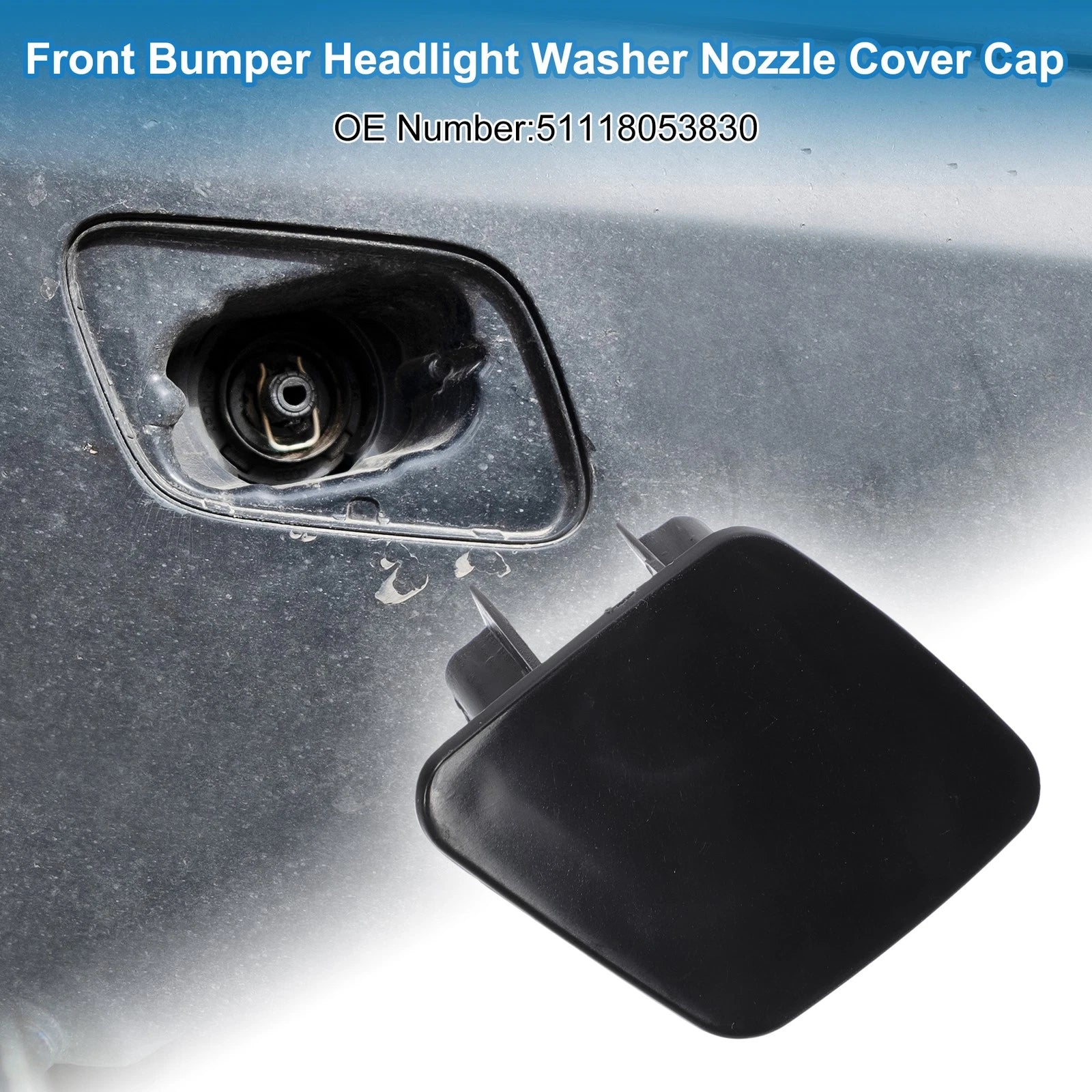 Bumper Headlight Washer Nozzle Cover Cap for BMW 1 Series (2004–2013)