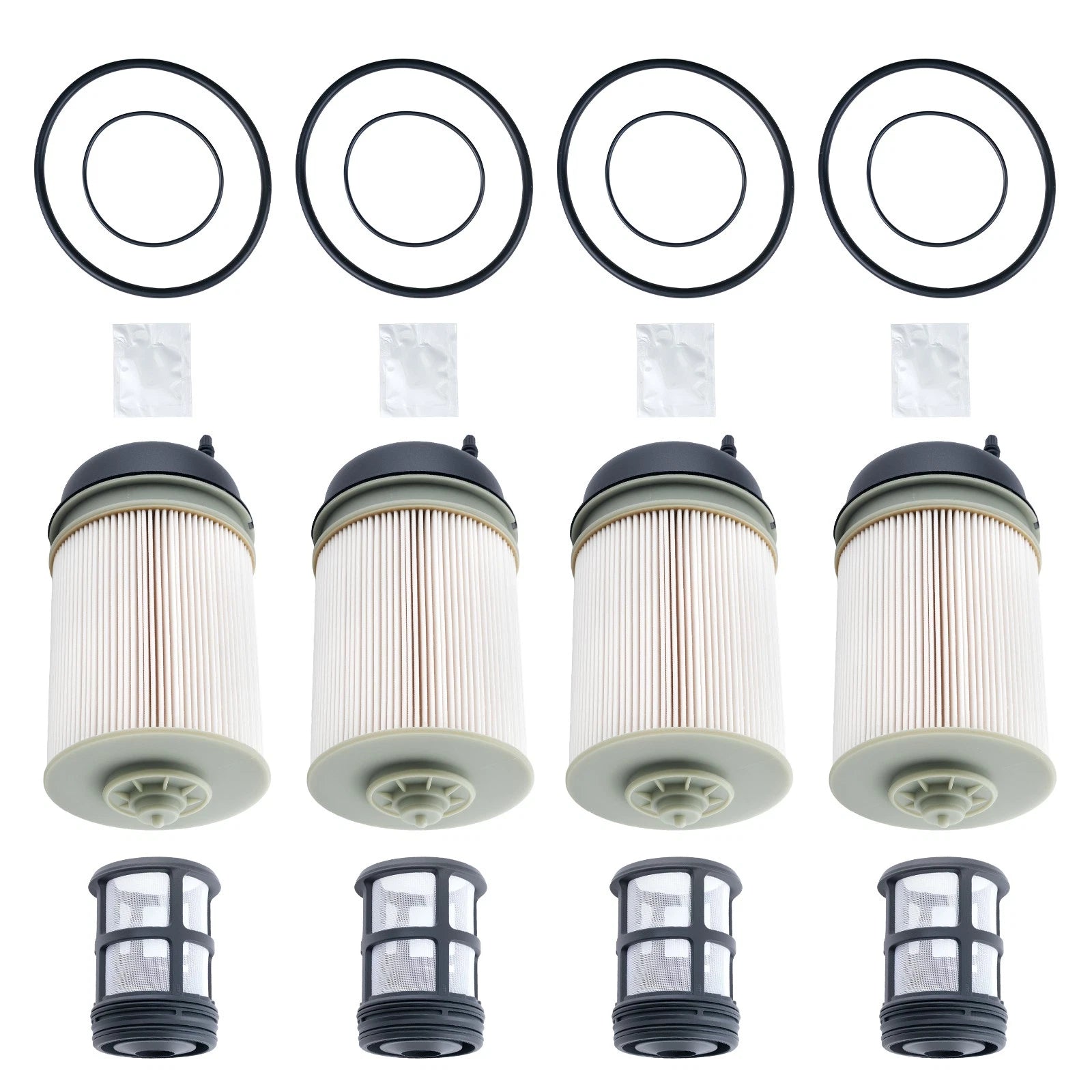 Set of 4 Fuel Filters for Detroit Diesel DD13/DD15/DD16 (2014–2024)