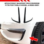 Adhesive Bumper Side C Canards Covers Trims for Tesla Model Y (2020–2024)