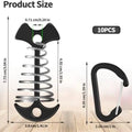 12 PCS Deck Anchors for Tent and Furniture Stability (Black Finish)