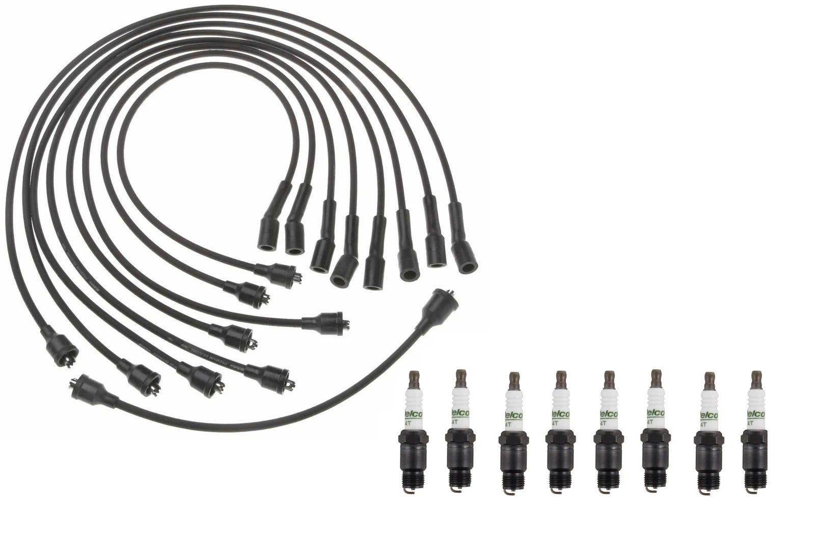 Ignition Wire Set & 8 ACDelco Spark Plugs for Chevy GMC