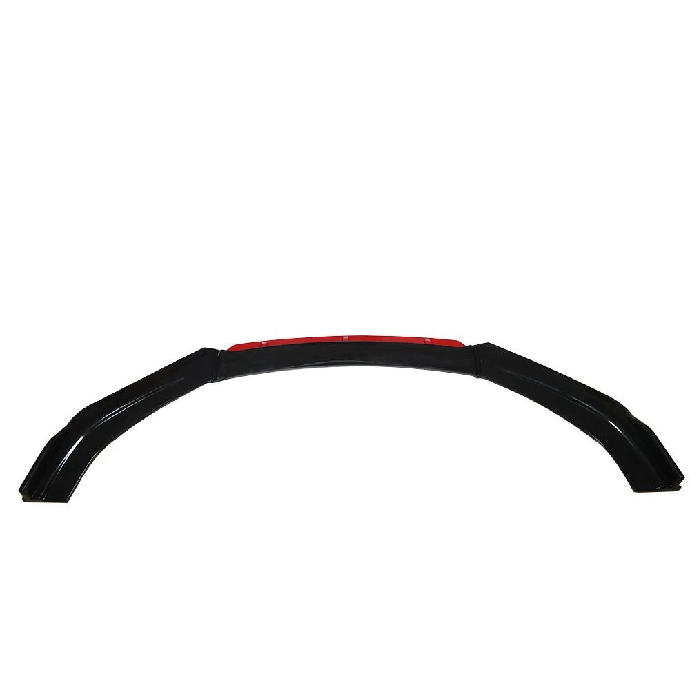 Front Bumper Lip Spoiler for Universal Car (2 Layer Glossy Black)