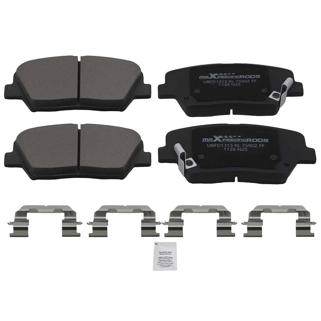 Set of 4 Front Ceramic Brake Pads for Hyundai Azera, Santa Fe / Kia Rondo, Sorento