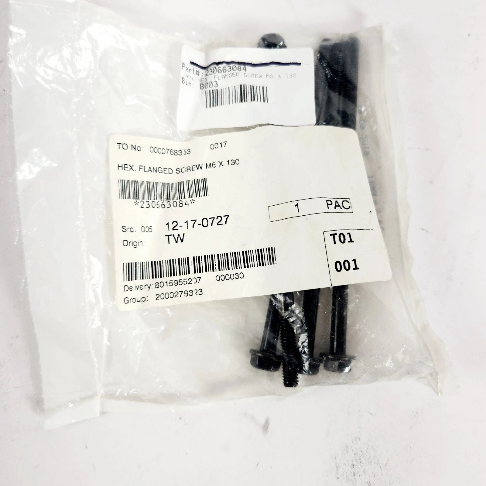 4 Pack Screw-Hex Flange M6 x 130 for Seadoo (OEM 230663084)
