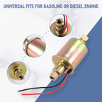 Electric Fuel Pump for Universal 12V Vehicles (Installation Kit Included)