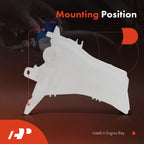 Windshield Washer Fluid Reservoir with Pump for Nissan Kicks (2018–2020)
