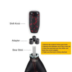 Universal Carbon Fiber Manual Gear Shift Knob Lever Shifter w/Adapter