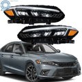 LED Headlights for Honda Civic Touring/Sport (2022–2023) Black Driver & Passenger