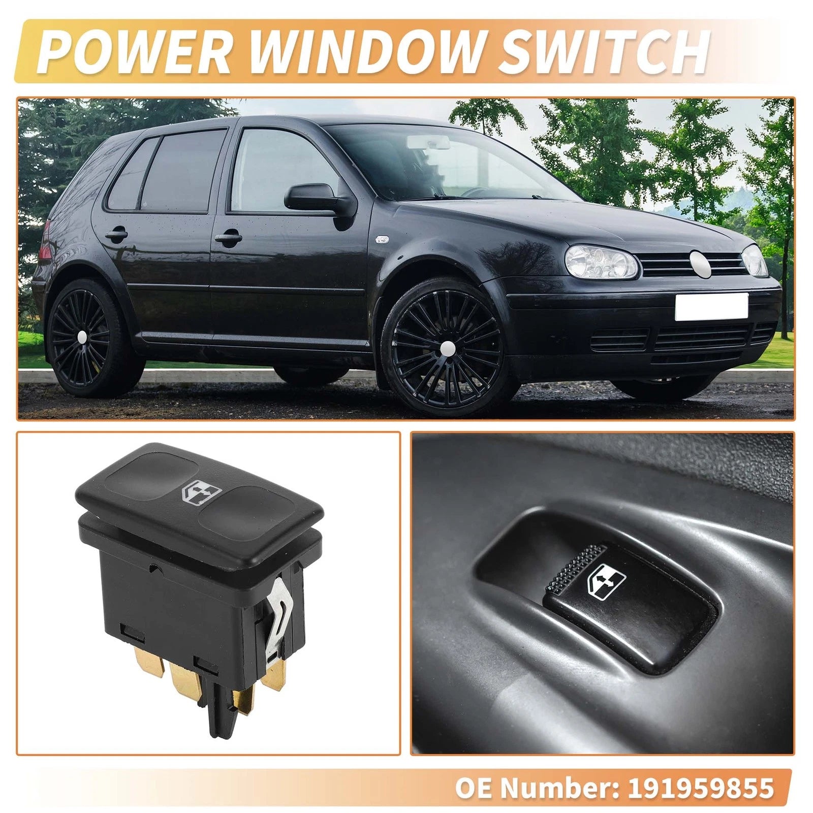 Power Window Switch for Volkswagen Golf II (1983–1992) No. 191959855