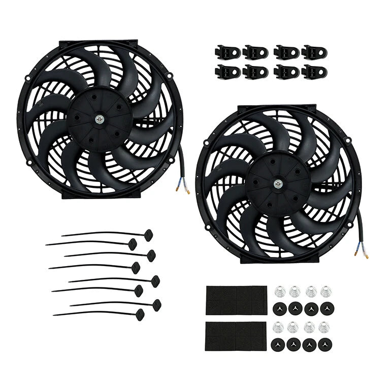 2X 12" Electric Radiator Cooling Fans for Universal Fit