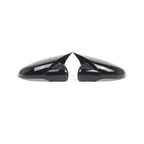 Gloss Black Horn-Style Side Wing Mirror Caps for VW Golf MK6 (2010–2013)
