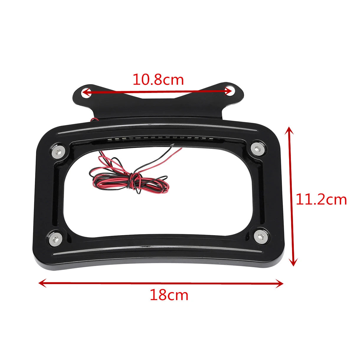 Curved License Plate Frame with LED Light for Harley FLHRXS Road King (2017–2025)