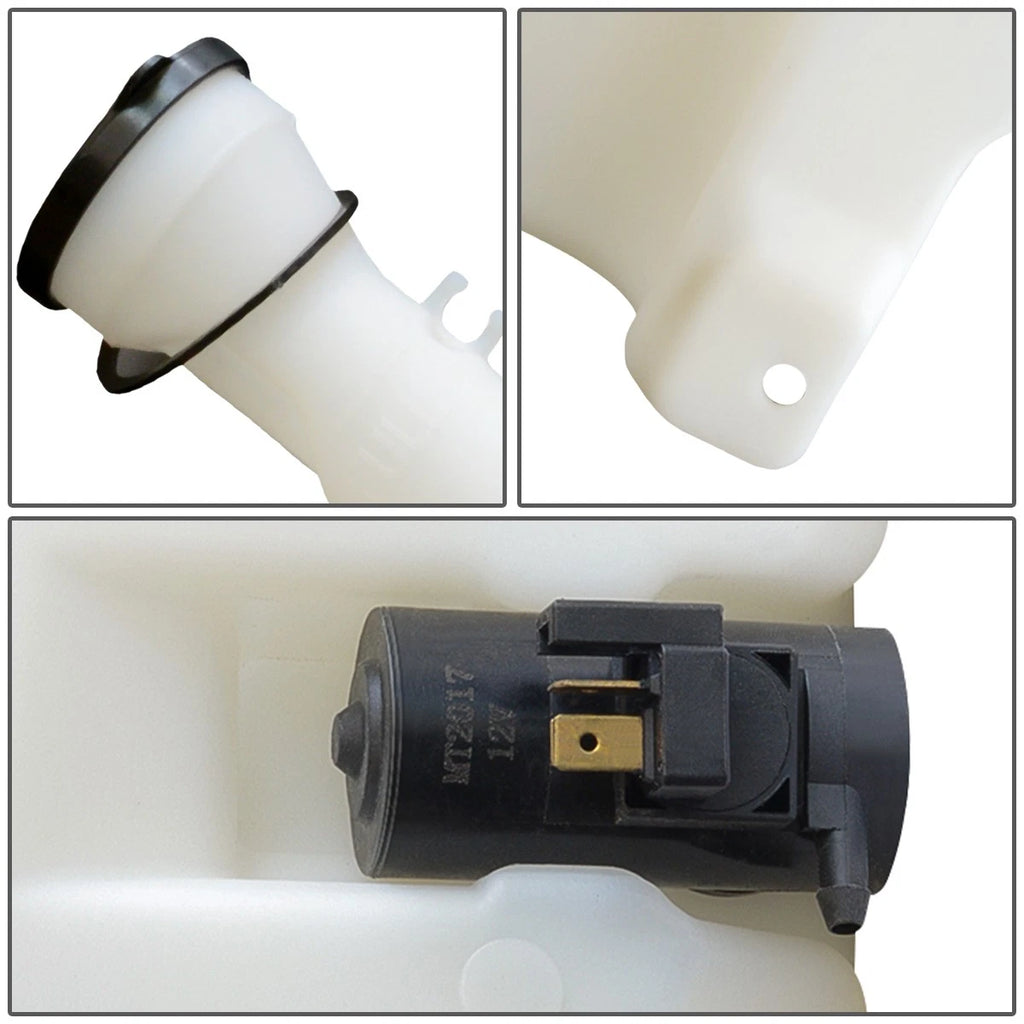 Windshield Washer Fluid Reservoir Tank Bottle w/Cap+Pump for Mazda Protege (1999–2001)