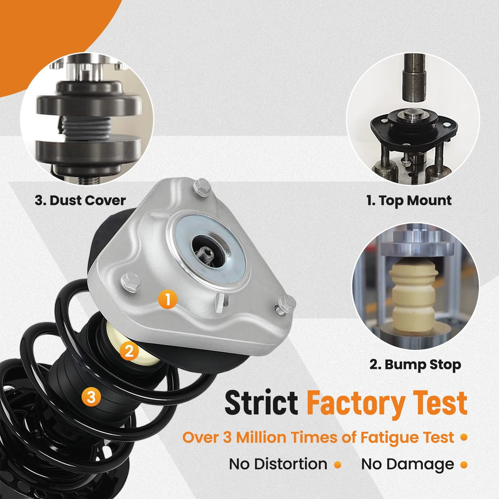 Front Complete Struts Kit for Mercedes-Benz E250 Sedan 4Matic (2014–2016) 1333924