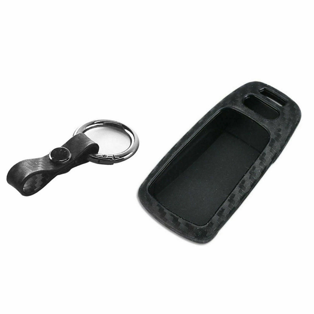 Carbon Fiber Remote 3-Button Key Fob Shell Case for Audi (2017-2025)