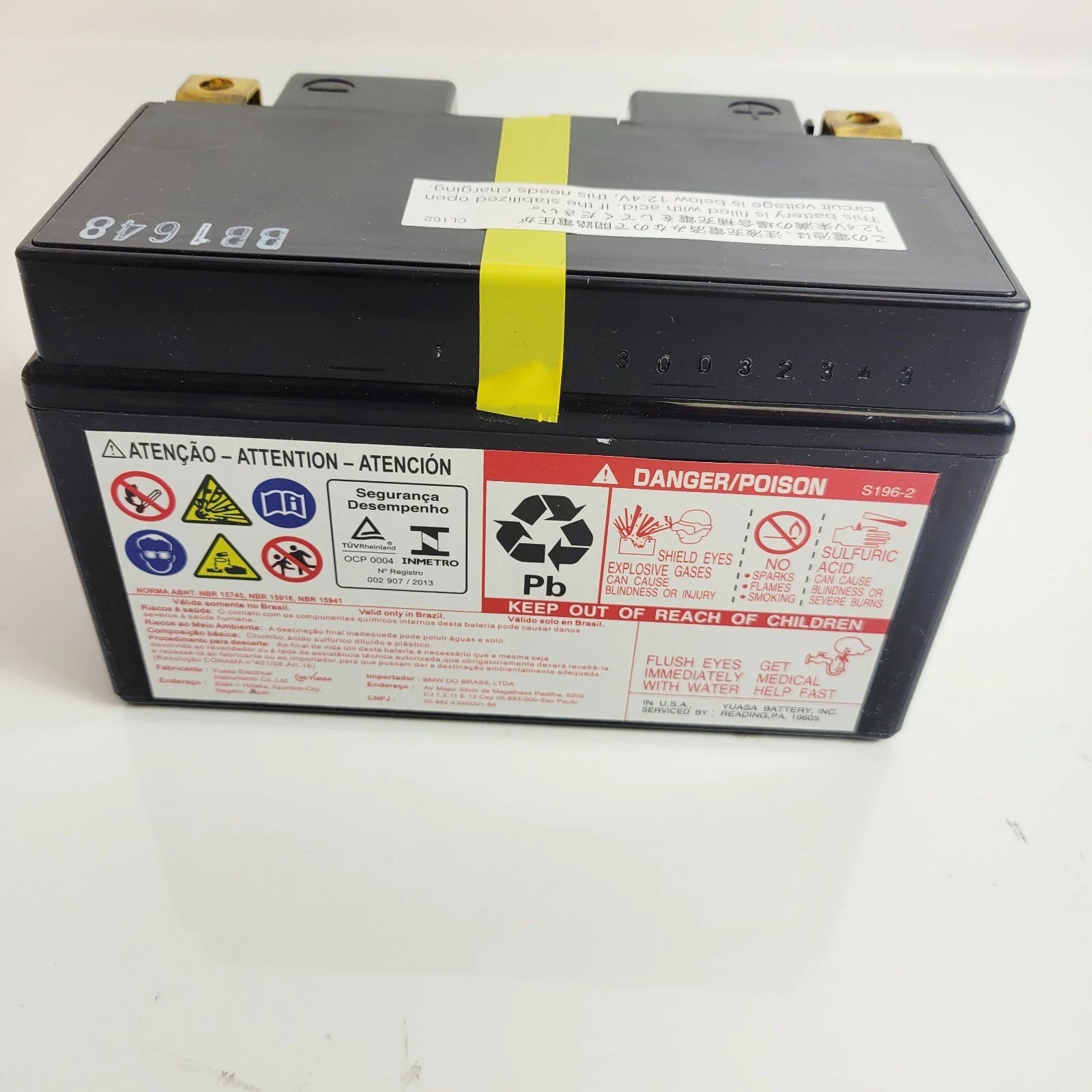 AGM Battery 12V 10AH for BMW S1000RR G650X (OEM 61217726563)