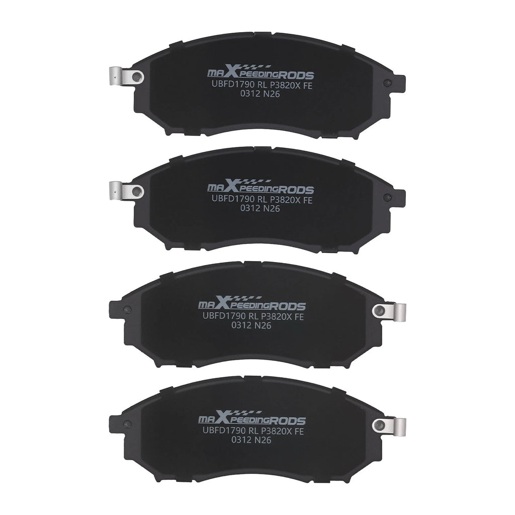 8pcs Brake Pads Set for Infiniti EX35 EX37 FX35 FX37 FX45 G25 G35 G37 (2008–2013)