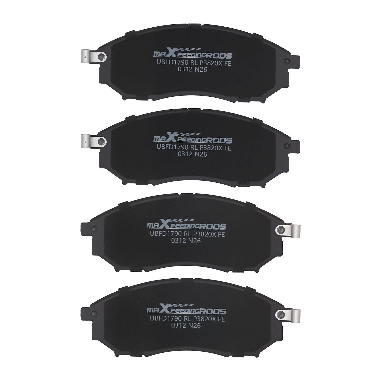 8pcs Brake Pads Set for Infiniti EX35 EX37 FX35 FX37 FX45 G25 G35 G37 (2008–2013)