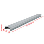 Set of 4 Bed Floor Support Crossmember Rails for Ford F-Series