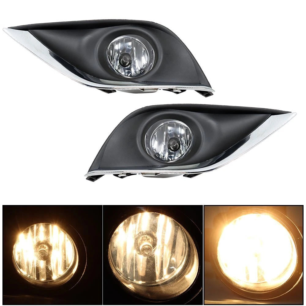 Set of 2 Fog Lamps Assembly for Nissan Versa (2015–2018) with Switch Bulbs