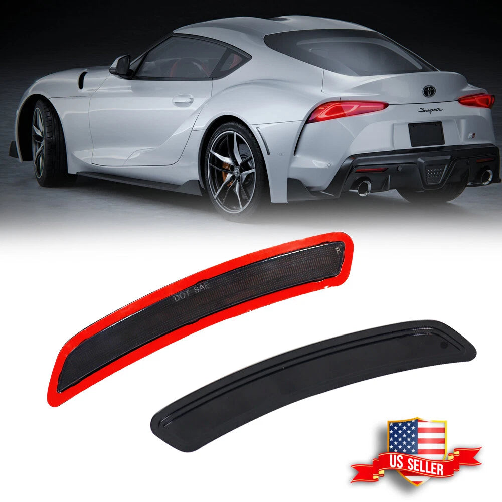 2X Smoked Lens Rear Fender Side Marker Reflectors for Toyota GR Supra (2020–2025)