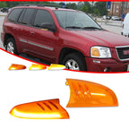 Set of 2 Amber Lens LED Side Mirror Lights for Chevy GMC (2002–2009)