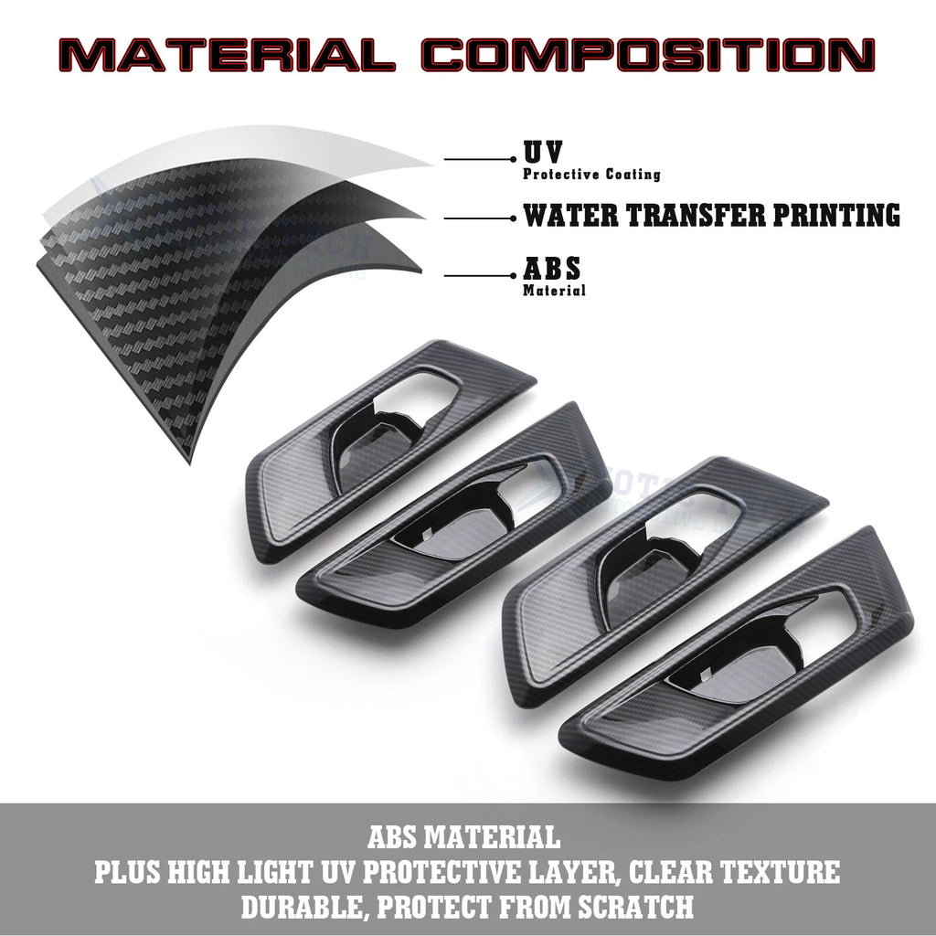 Carbon Fiber Texture Door Handle Bowl Trim for Honda CR-V (2017-2022)