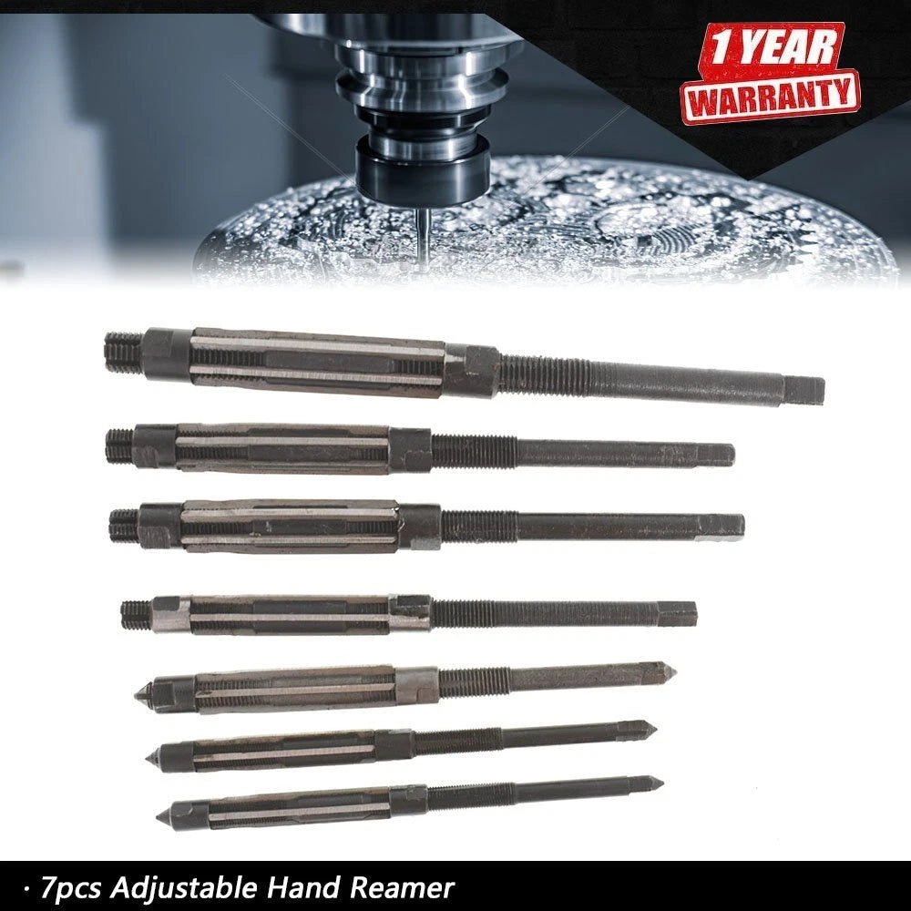 Set of 7 Adjustable Hand Reamers for Automotive Use