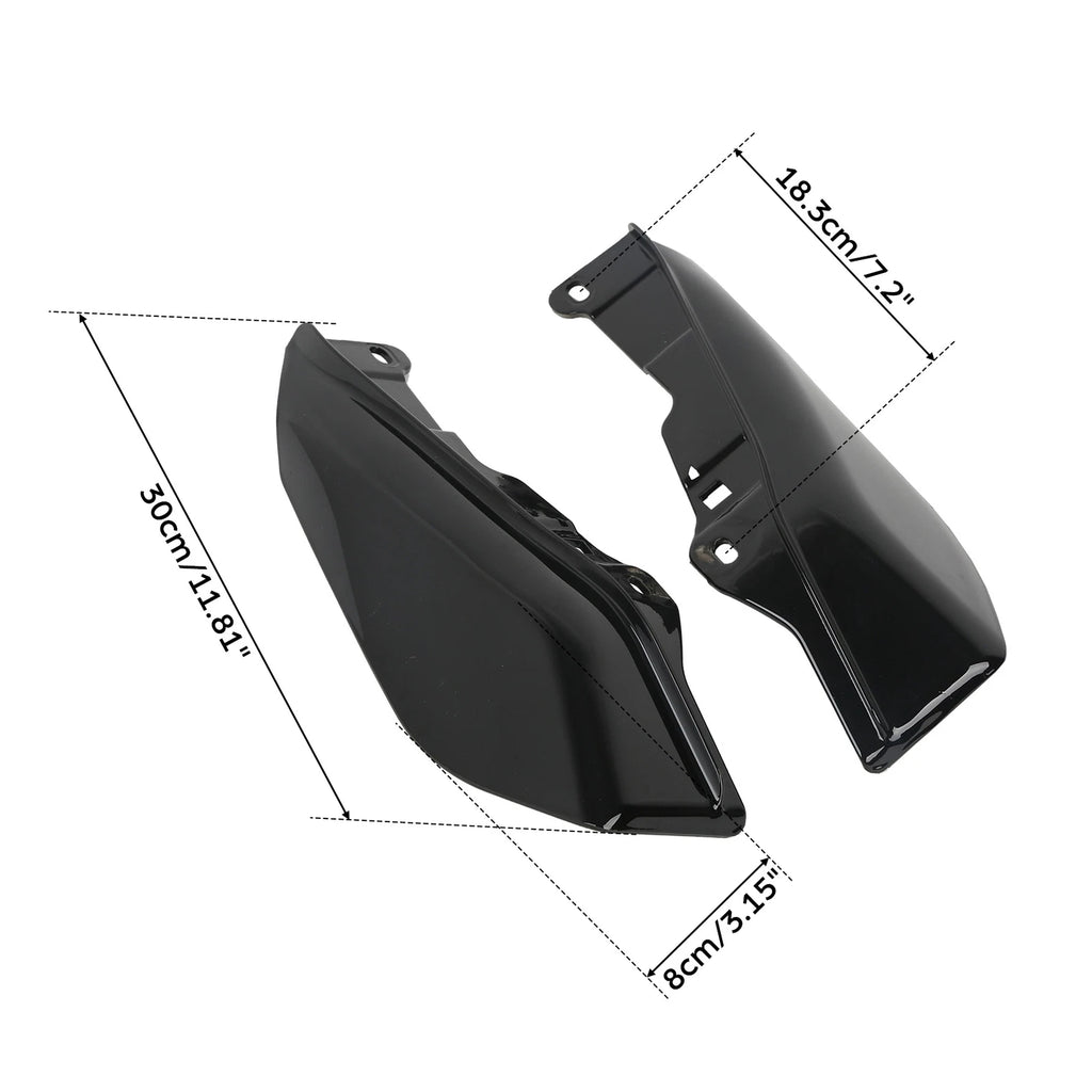 Black Mid-Frame Air Deflectors for Harley Touring Road King Tri Glide (2009–2023)