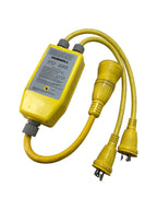 2X30A Male to 1X50A Female Shore Power Adapter for Marine (Hubbell YQ-230)