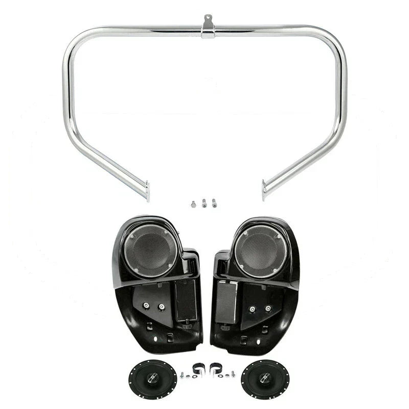 Chrome 6.5" Lower Vented Speaker Fairing for Street Glide (2014-2024)