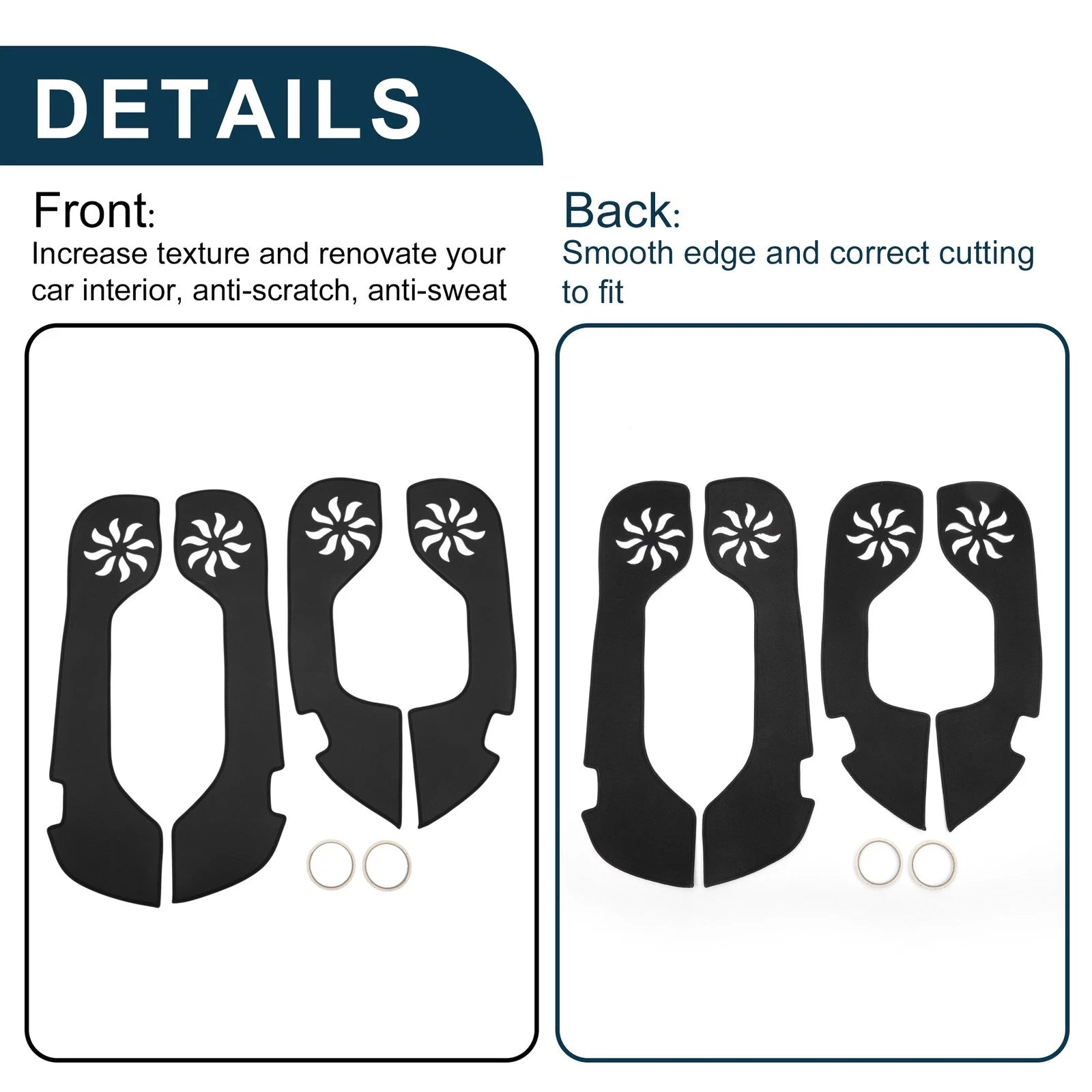 Set of 1 Car Door Anti Kick Pad Sticker Protector for Toyota Crown (2015)