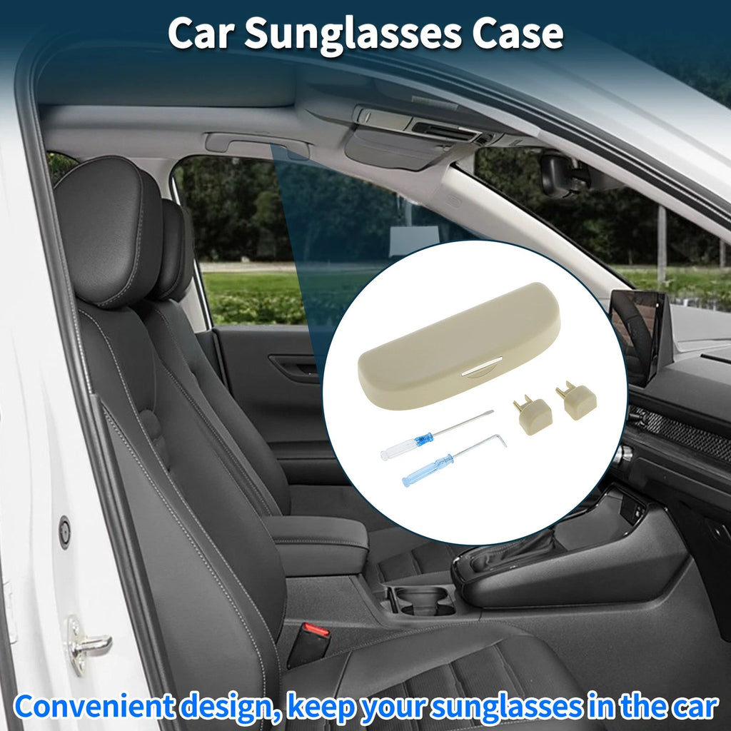 Sunglasses Case for Toyota RAV4 (2019–2023) Eyeglasses Holder Storage Box Beige