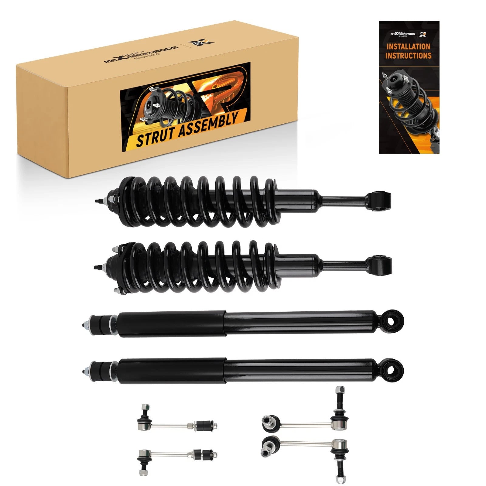 8x Front Struts Rear Shocks Sway Bar for Toyota 4Runner FJ Cruiser (2003–2018)