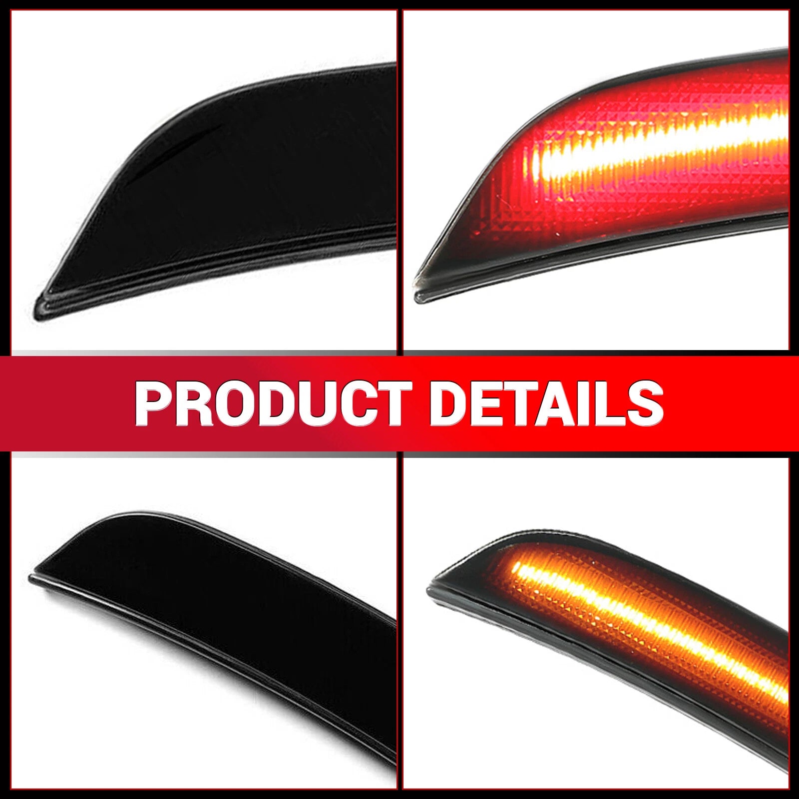 Smoked LED Side Marker Light Lamps for Dodge Charger (2015-2023)