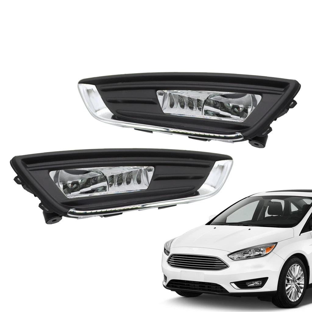 Set of 2 Bumper Fog Lights for Ford Focus (2015–2018) - Left & Right with Bezel