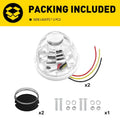 2X White Strobe LED Side Marker Lights for Heavy Duty Truck Trailer