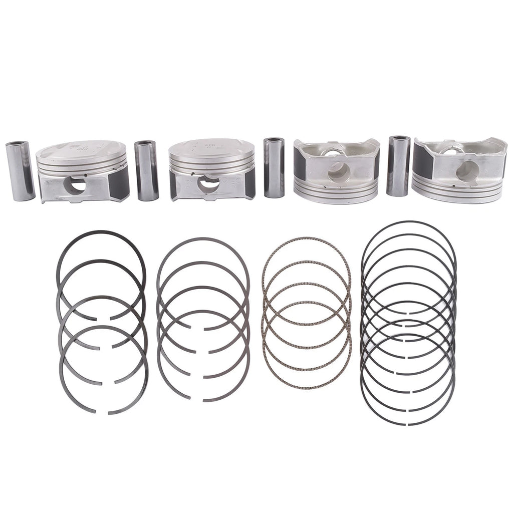 Set of 4 Engine Pistons & Rings for Hyundai Tucson Sonata Kia Sportage
