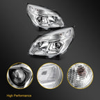 2Pcs Pair Chrome Headlight Assembly for Chevrolet Equinox (2016–2017)