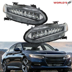 Full LED Headlights for Honda Accord (2018–2021) Chrome Clear