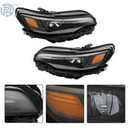 2X LED Headlights for Jeep Cherokee (2019-2022) Black W/Ballast