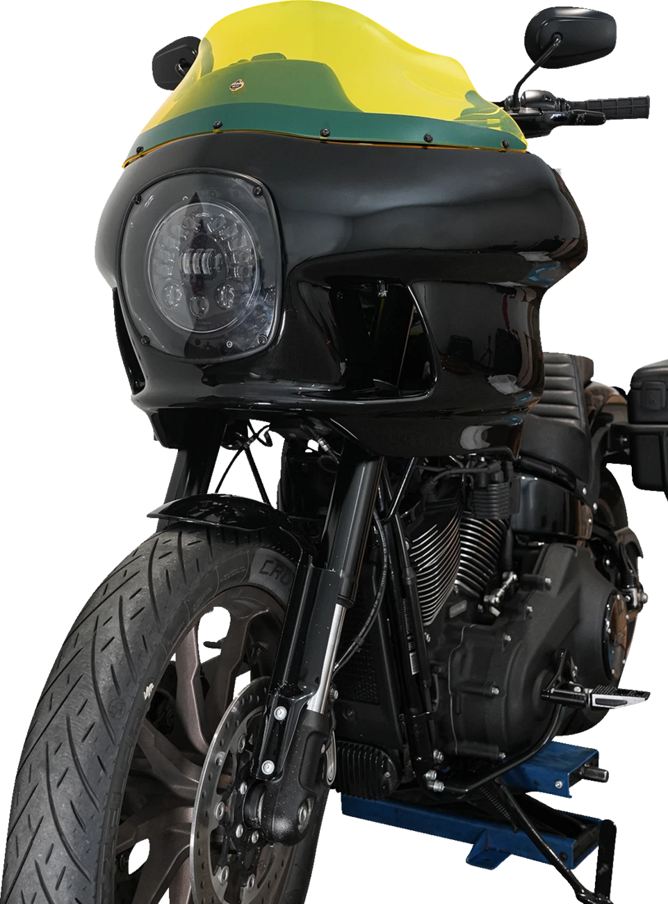 Klock Werks 9" Kolor Flare Windshield for FXRP (KWW-02-0609) - Yellow Ice