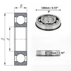 Deep Groove Ball Bearing 55x120x29mm for Scooter Skateboard (P0)