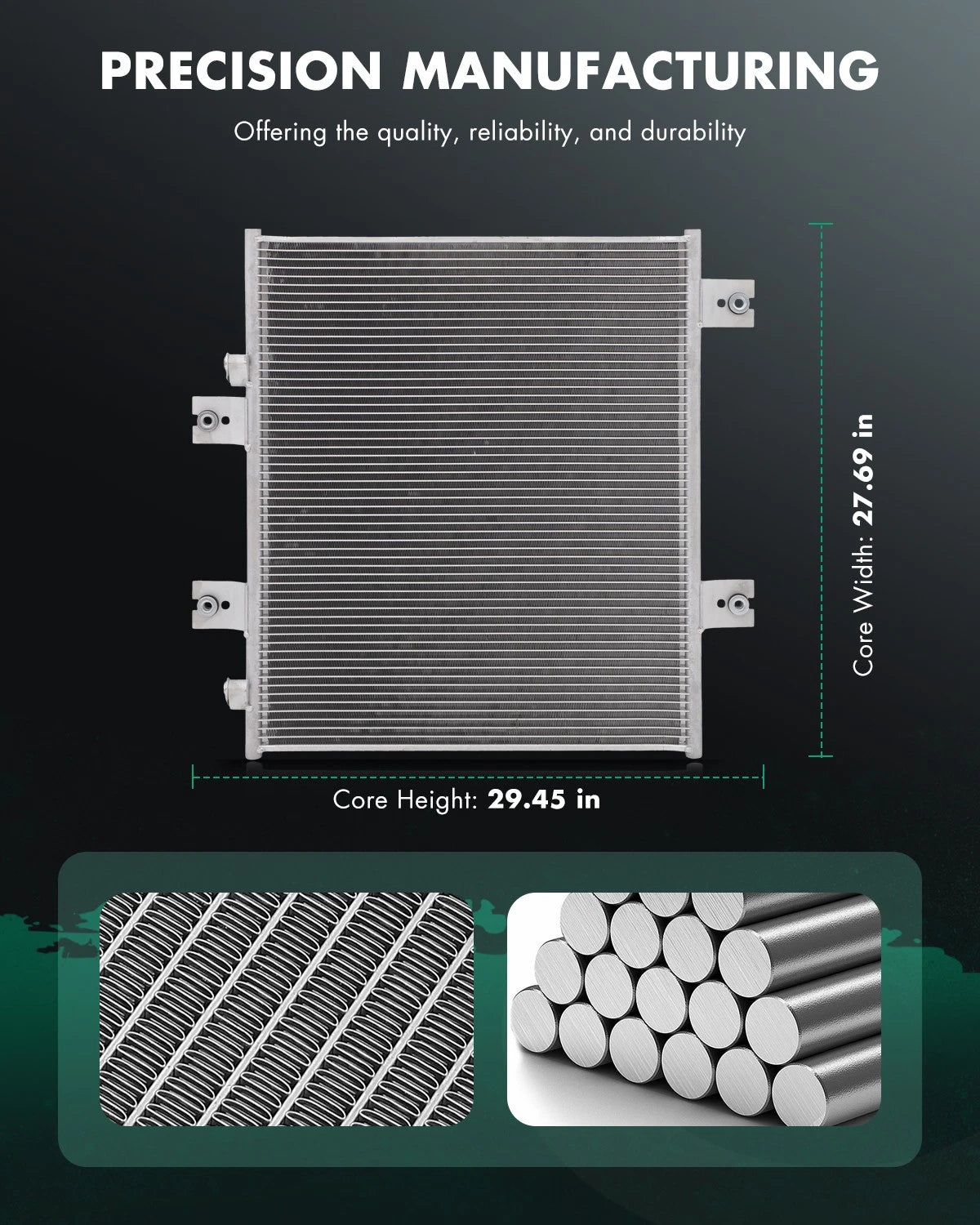 Aluminum AC Condenser for International Harvester 4100 (2008–2010)