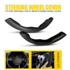 Carbon Fiber Steering Wheel Booster Cover for Universal Fit (15"/37-38CM)