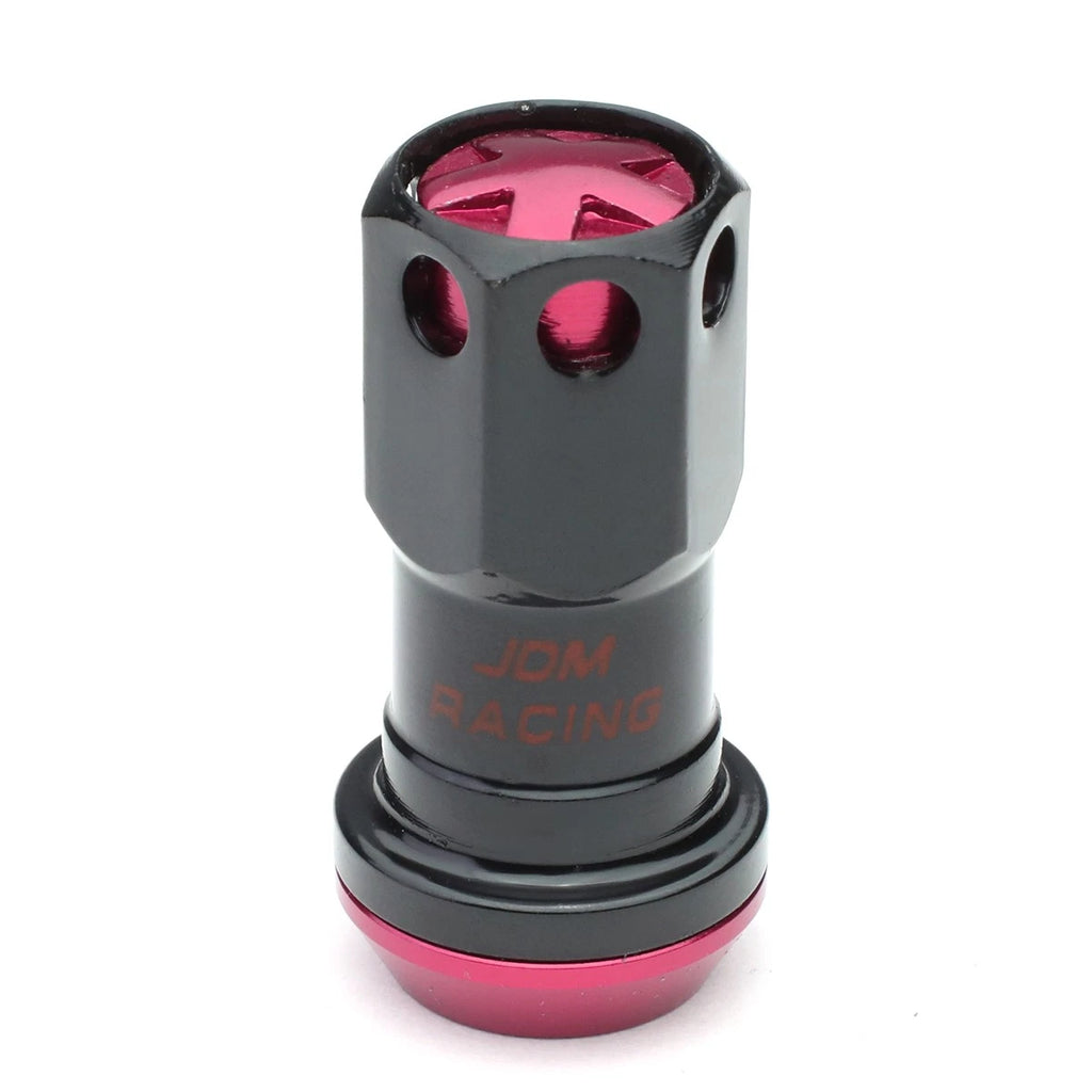 20Pcs Pink Aluminum M12x1.25 Close-End Rim Lug & Lock Nuts for Universal